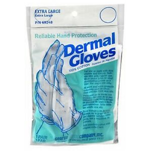Dermal Cotton Gloves, Md