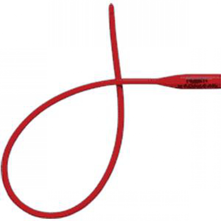Teleflex Red Rubber Latex Catheter, 14Fr